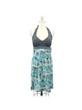 NWT Athleta Pack Everywhere Halter Paisley Print Dress 4